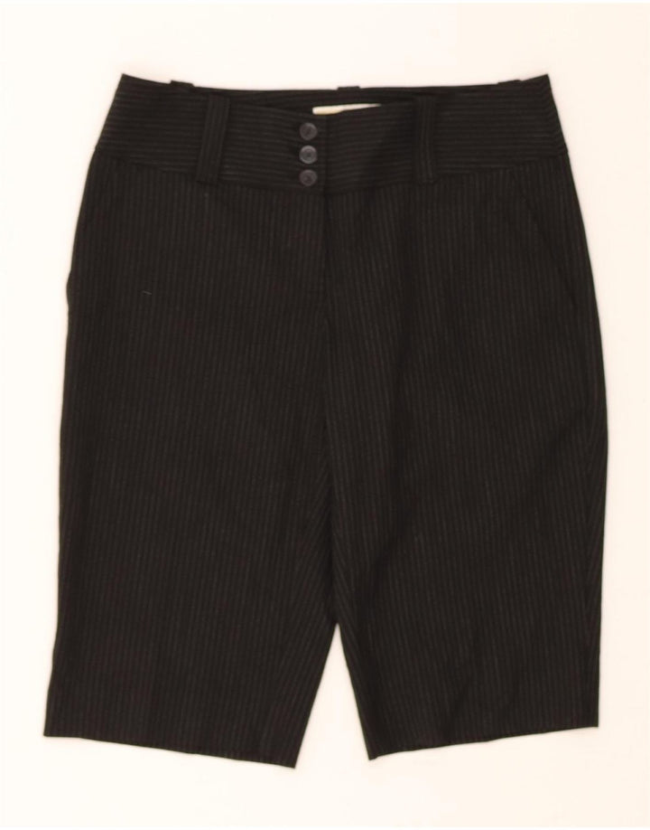 MICHAEL KORS Womens Bermuda Shorts US 2 XS W30  Black Pinstripe Polyester Vintage Michael Kors and Second-Hand Michael Kors from Messina Hembry 