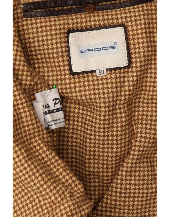 Vintage muška bomber kožna jakna IT 50 velika smeđa koža