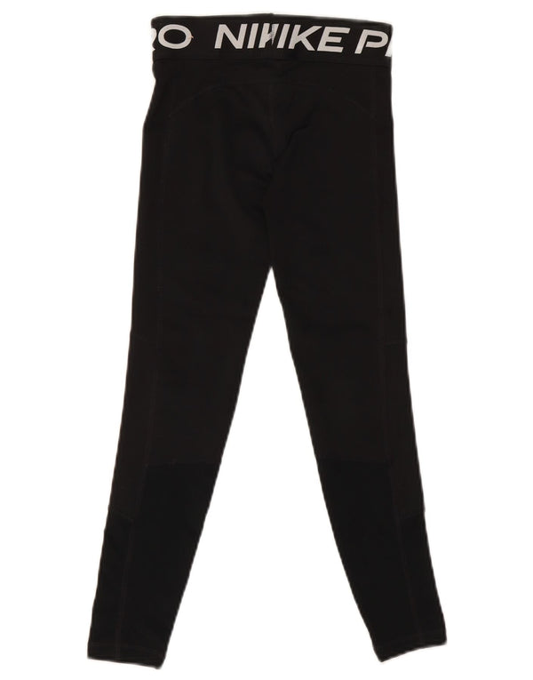 Nike Girls Dri Fit Graphic Leggings 9-10 Years Male crne poliesterske