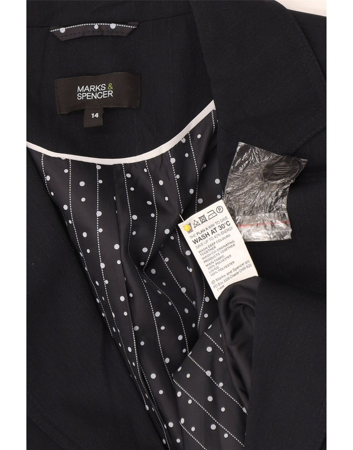 Marks & Spencer ženski sako jakna UK 14 srednje mornarsko plave pruge
