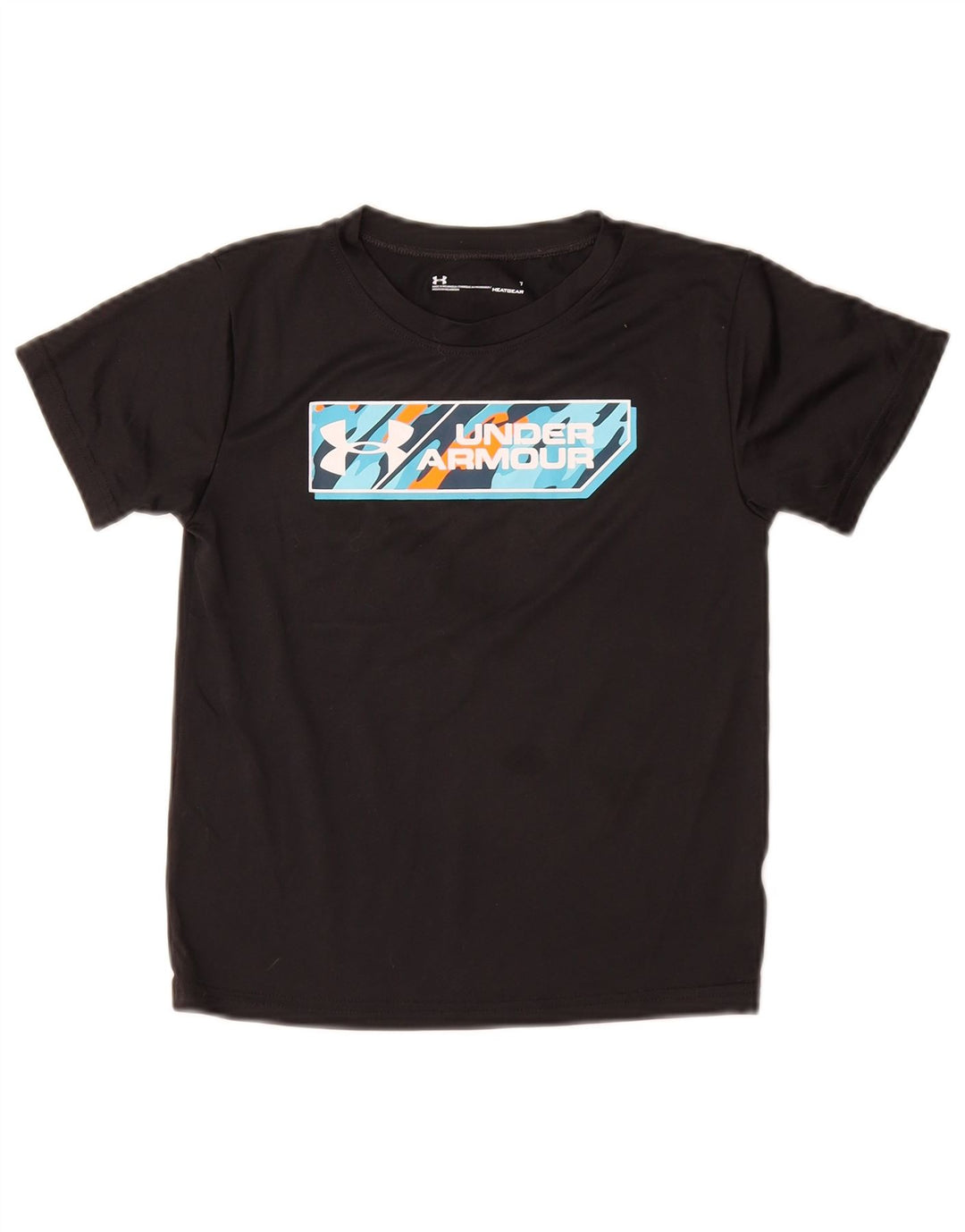 UNDER ARMOUR Boys Heat Gear Graphic majica kratkih rukava 6-7 Years Black