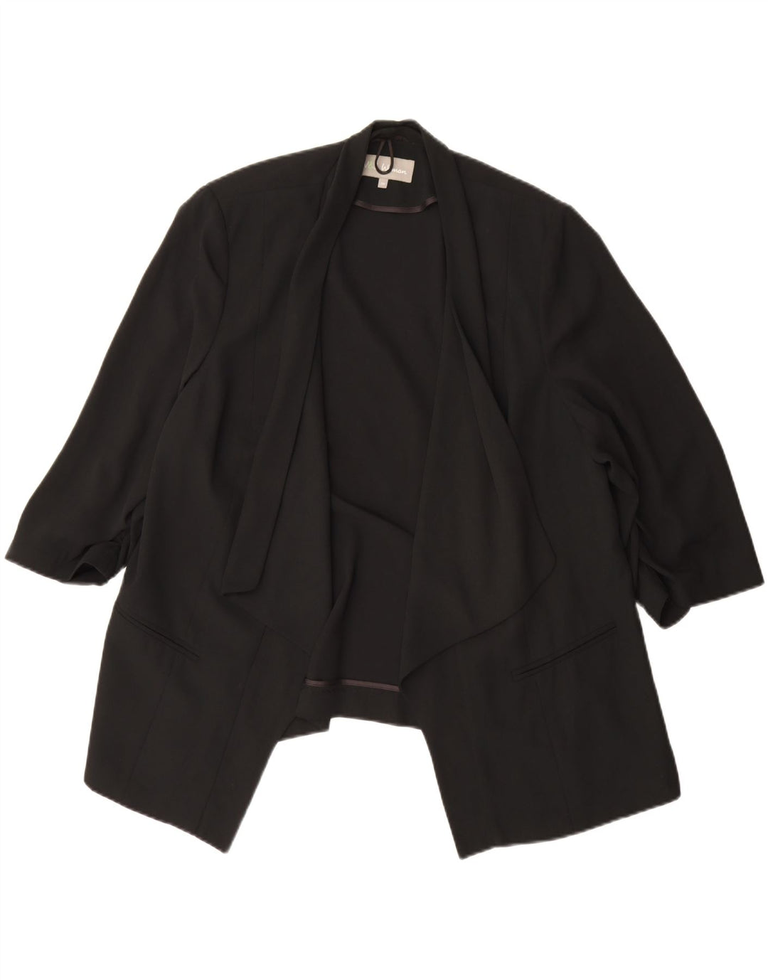 Marks & Spencer ženska jakna s otvorenim sakoom s 3/4 rukava UK 20 2XL crna