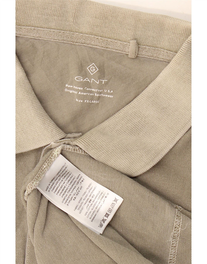 GANT muška polo majica 2XL kaki pamuk