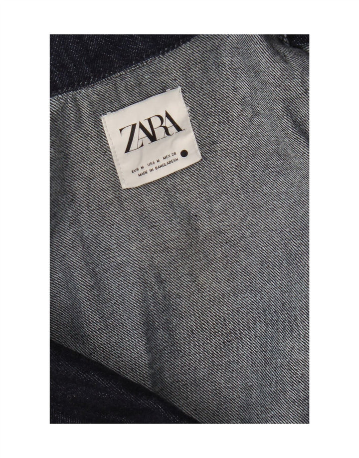 Zara ženski kombinezon od trapera UK 12 srednje tamnoplave boje