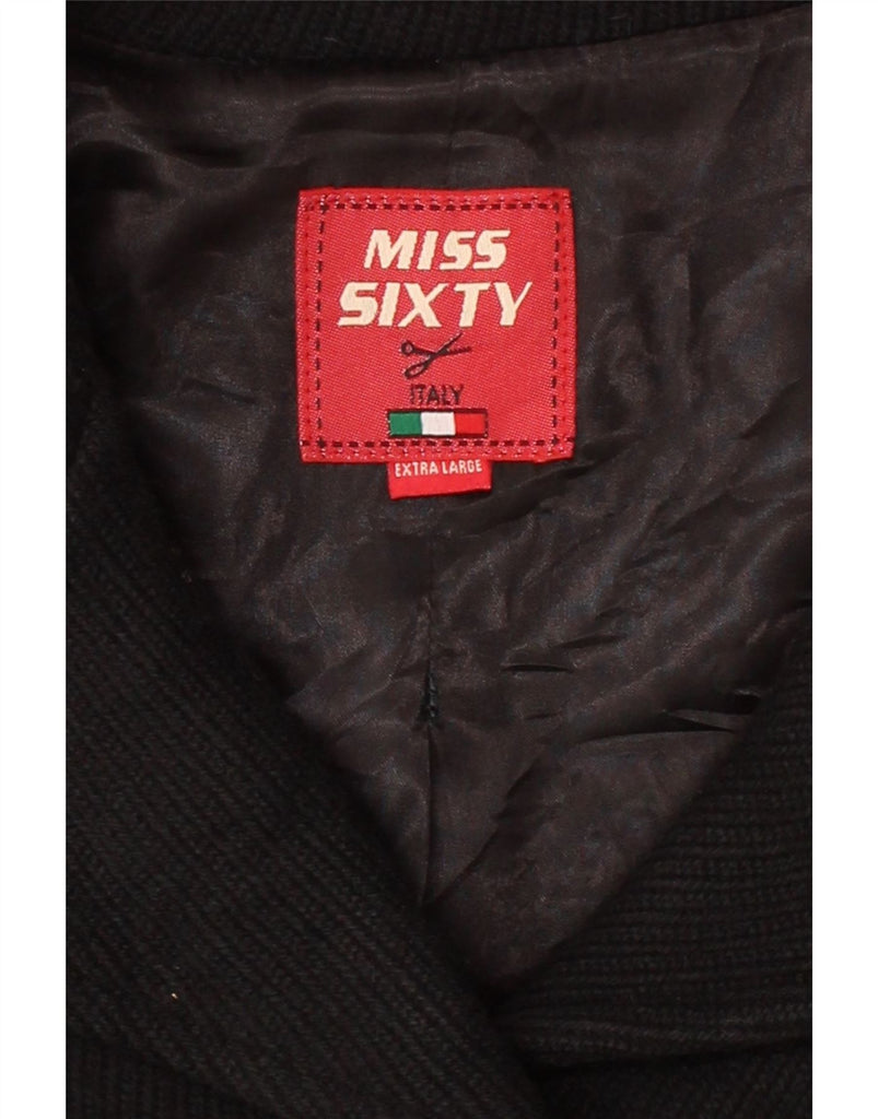 MISS SIXTY Womens Overcoat UK 18 XL Black Wool Vintage Miss Sixty and Second-Hand Miss Sixty from Messina Hembry 