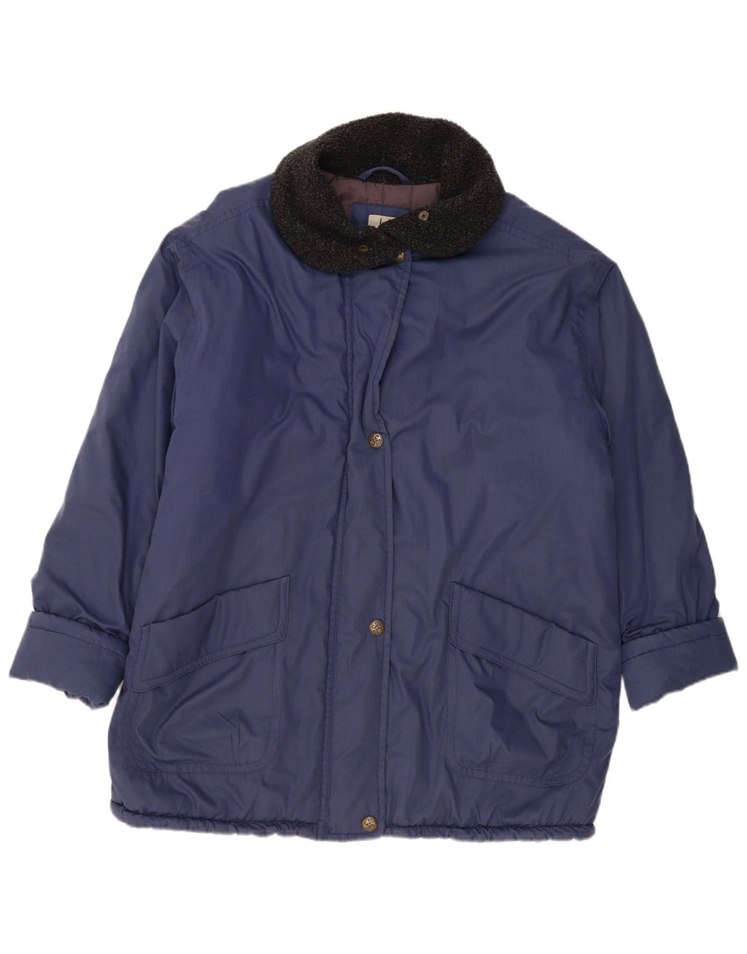 VINTAGE ženska jakna vjetrovka UK 20 2XL tamnoplavi poliester