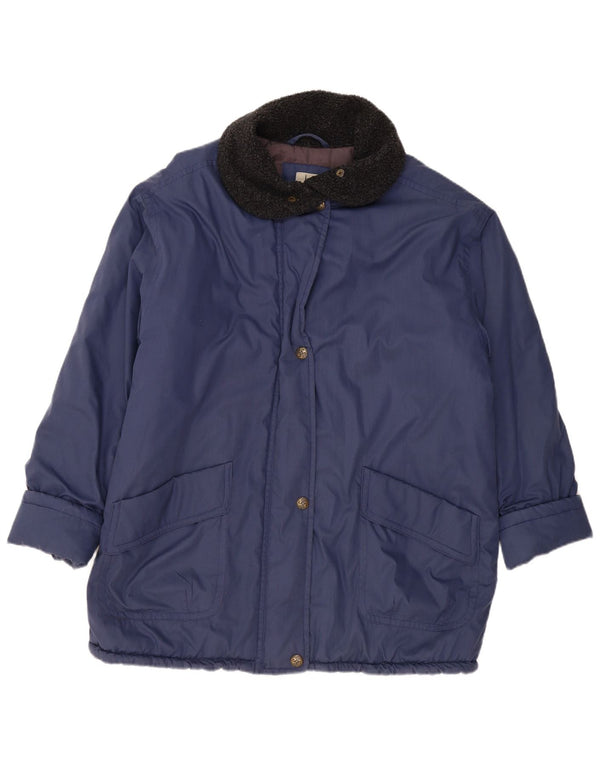 VINTAGE ženska jakna vjetrovka UK 20 2XL tamnoplavi poliester