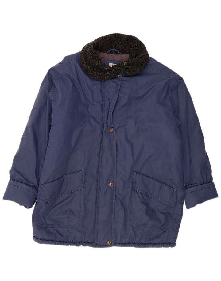 VINTAGE ženska jakna vjetrovka UK 20 2XL tamnoplavi poliester