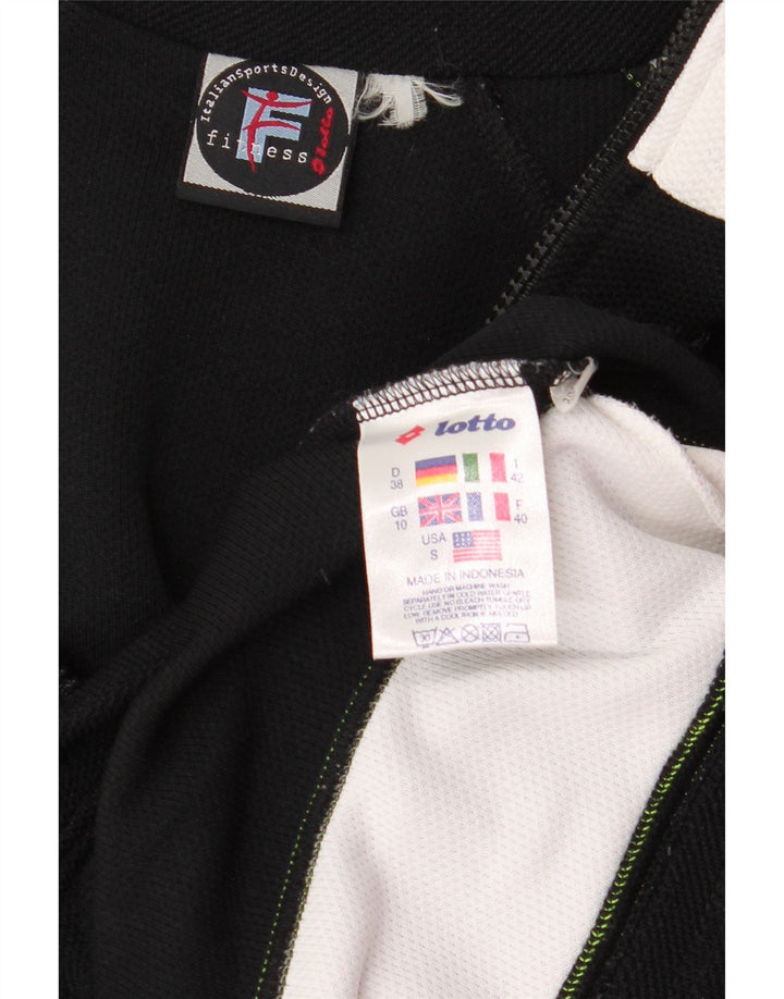 Lotto ženska gornja jakna prevelike trenirke UK 10 Small Black Colourblock