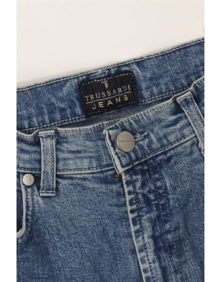 TRUSSARDI Womens Straight Jeans W28 L26 Blue Cotton Vintage Trussardi and Second-Hand Trussardi from Messina Hembry 
