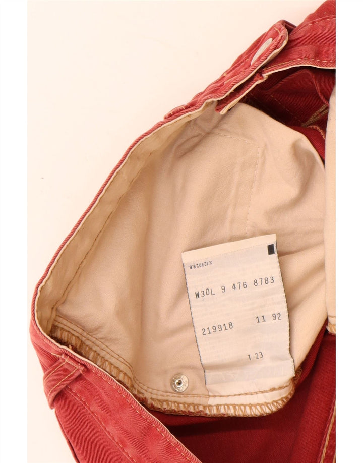 LEVI'S muške kratke traper hlače 476 W30 srednje crvene boje pamuka