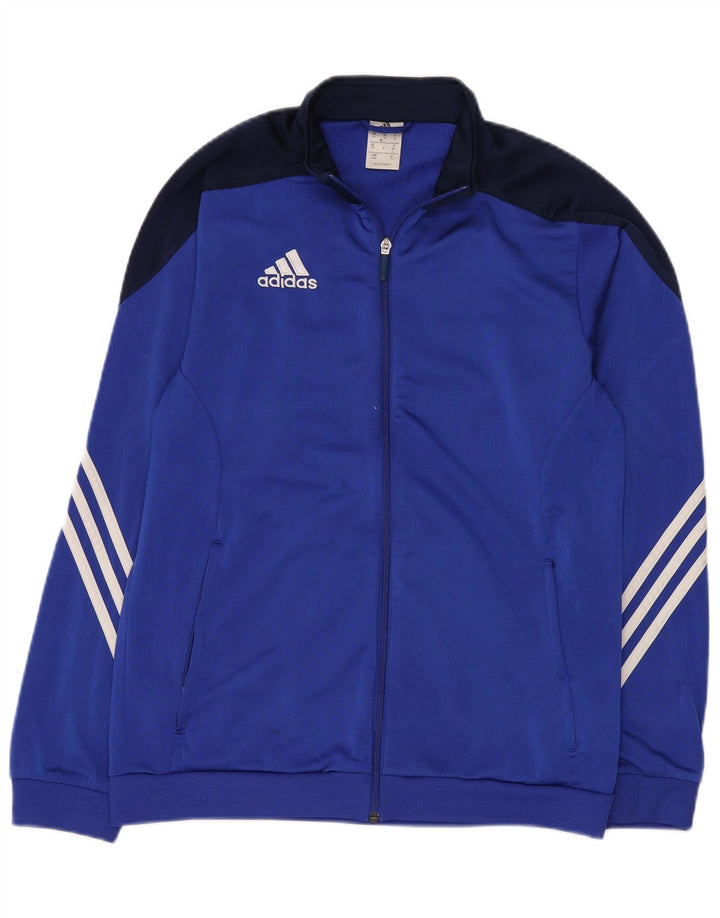 Adidas muška trenirka gornja jakna srednje plavi poliester