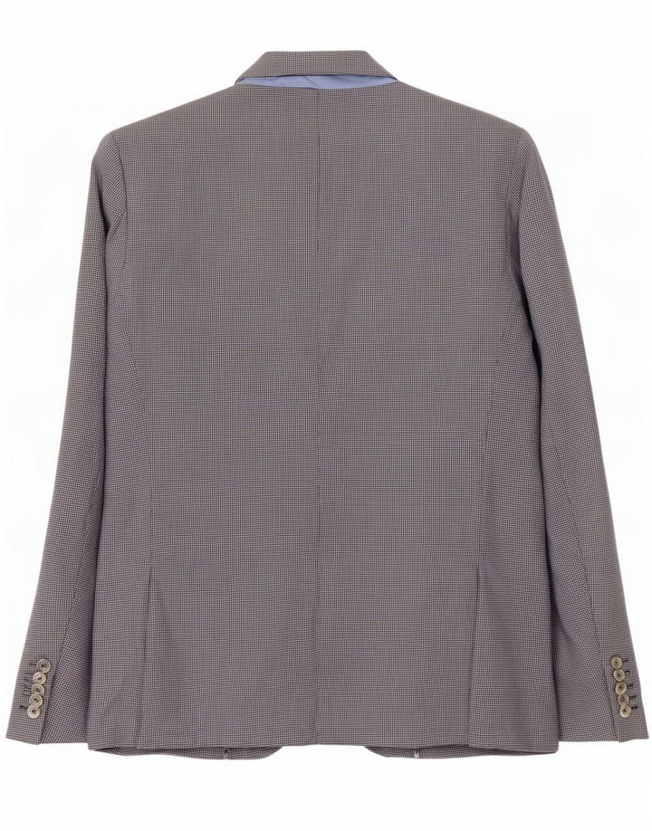 Zara muška jakna sa 2 gumba UK 40 Large Grey Houndstooth Pamuk
