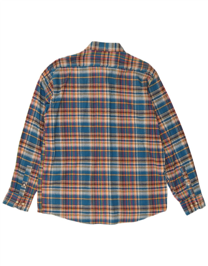 Evolution muška flanelska košulja 2XL plavi karirani pamuk