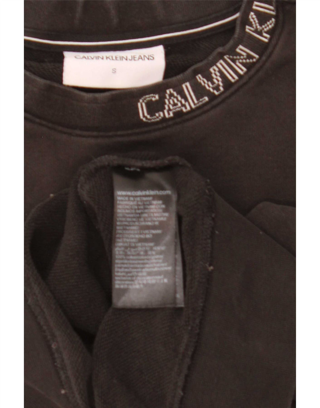 Calvin Klein muški džemper s grafičkim motivima, mali crni pamuk