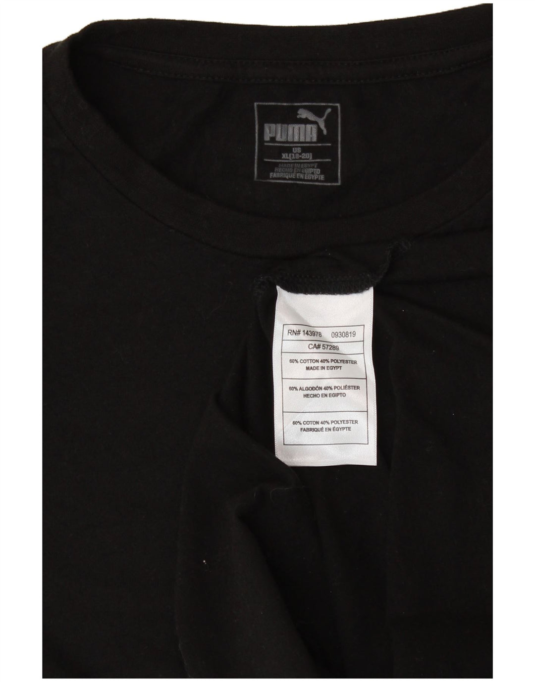 PUMA majica dugih rukava za djevojčice 15-16 godina XL, crni pamuk