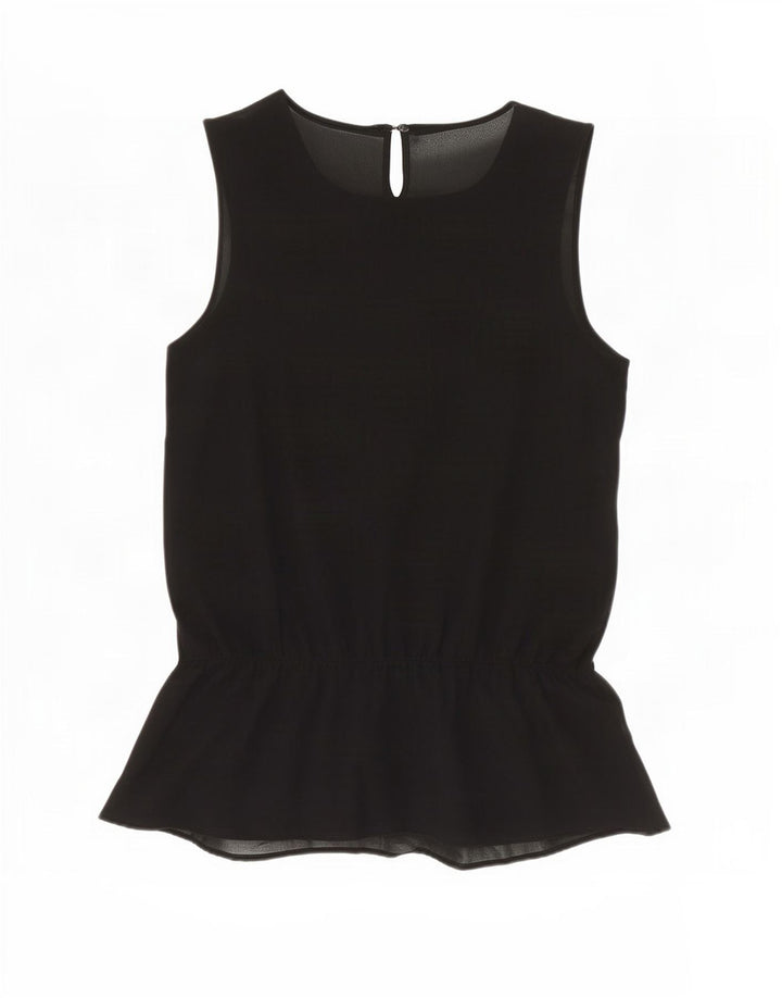 Zara ženski gornji dio bluze bez rukava UK 6 XS crni poliester
