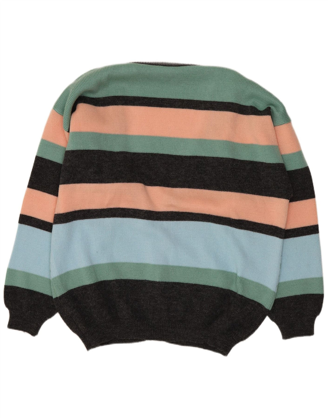 VINTAGE muški kardigan džemper IT 52/54 Veliki višebojni pošteni pulover