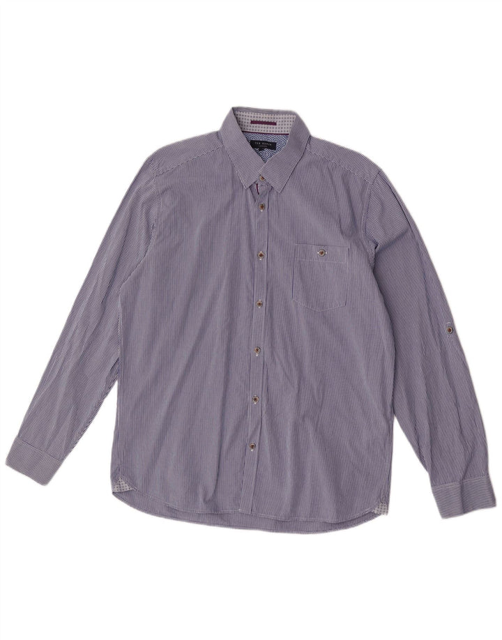 Ted Baker muška košulja veličina 5 XL tamnoplavi pamuk od ginghama
