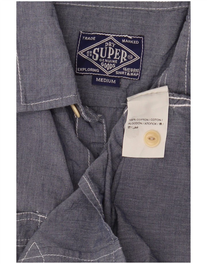 Superdry muška košulja Srednje plavi pamuk