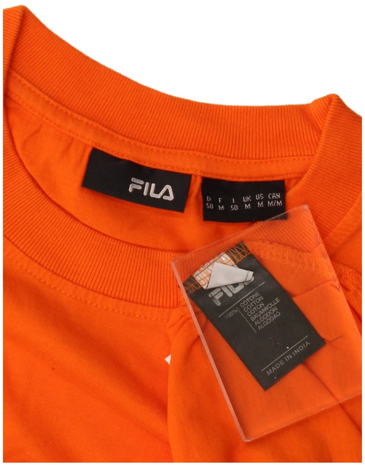 FILA Muška majica kratkih rukava srednje veličine, narančasta, pamuk