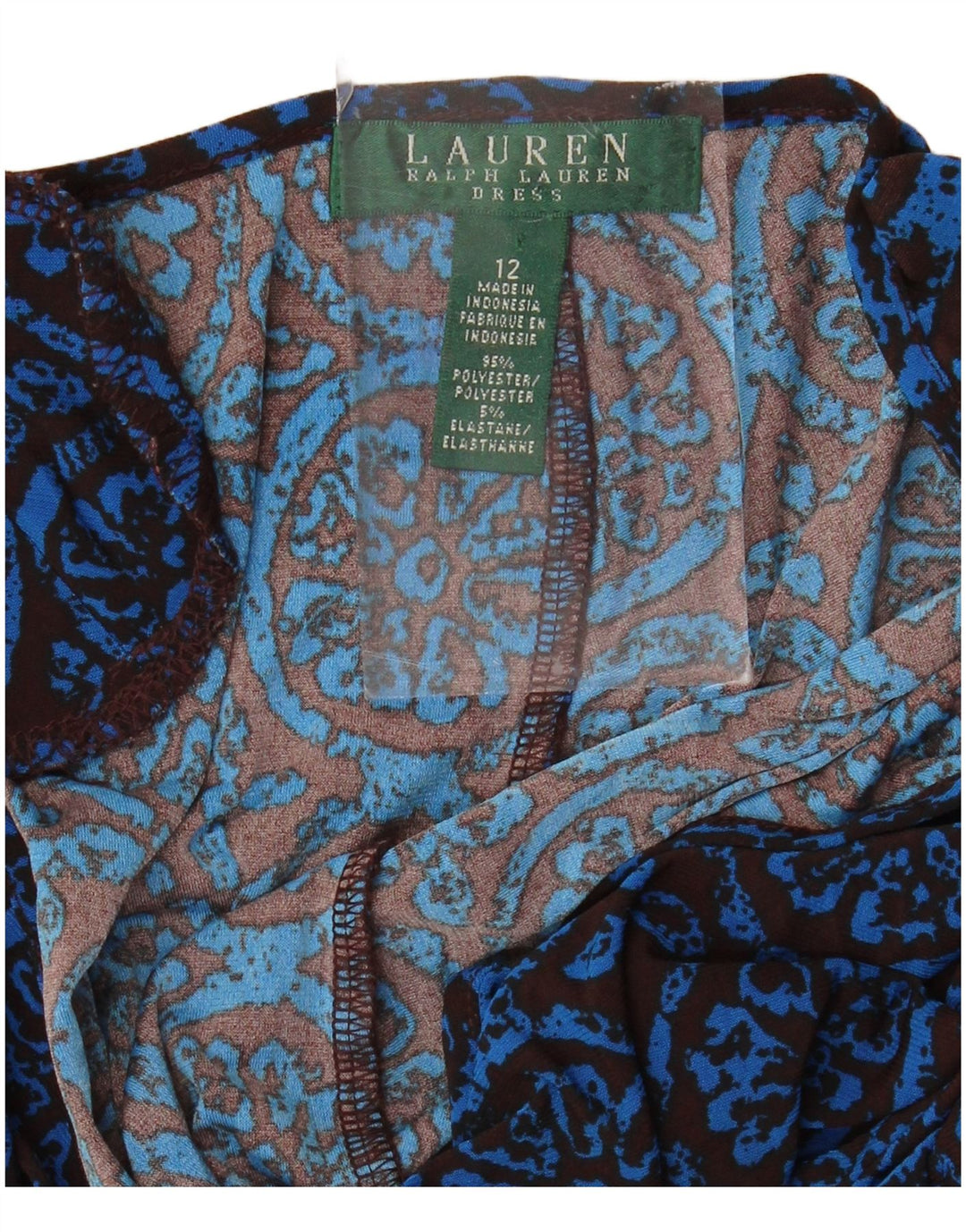 RALPH LAUREN Ženska plava haljina bez rukava US 12 velika plava cvjetna