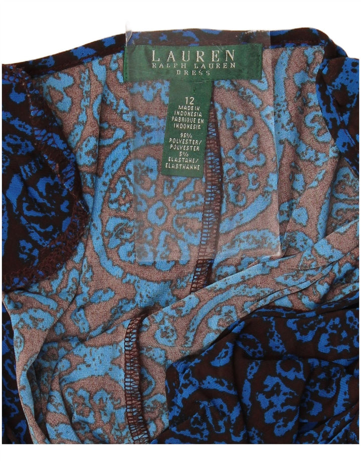 RALPH LAUREN Ženska plava haljina bez rukava US 12 velika plava cvjetna