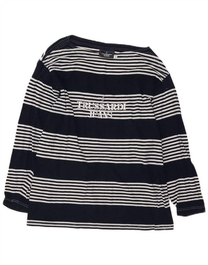 Ženska majica dugih rukava Trussardi Jeans Graphic UK 14 Srednje tamnoplava