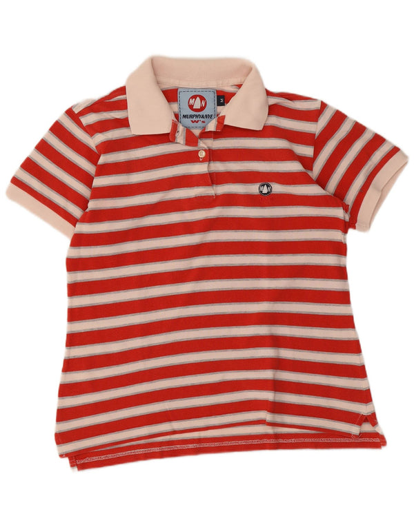 Murphy & Nye Ženska polo majica UK 12 Medium Red Striped Cotton