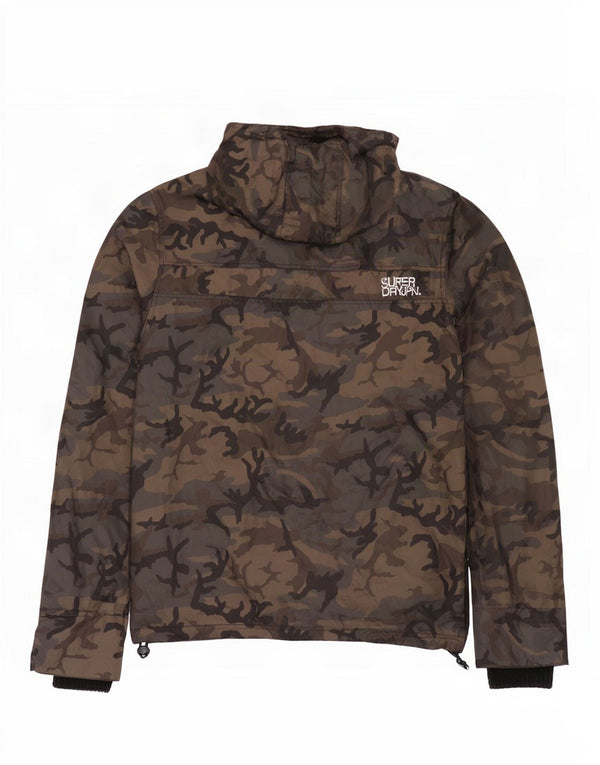 Superdry muška kišna jakna s kapuljačom UK 42 XL višebojni kamuflažni najlon