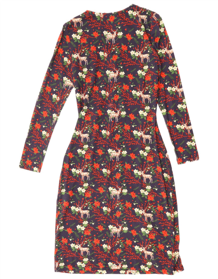 Joe Browns ženska plašt haljina UK 8 Mala tamnoplava cvjetna viskoza