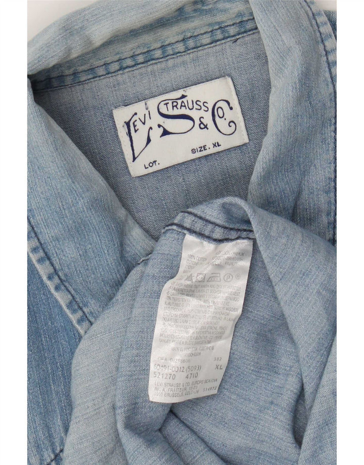 Levi's muška traper košulja XL plavi pamuk