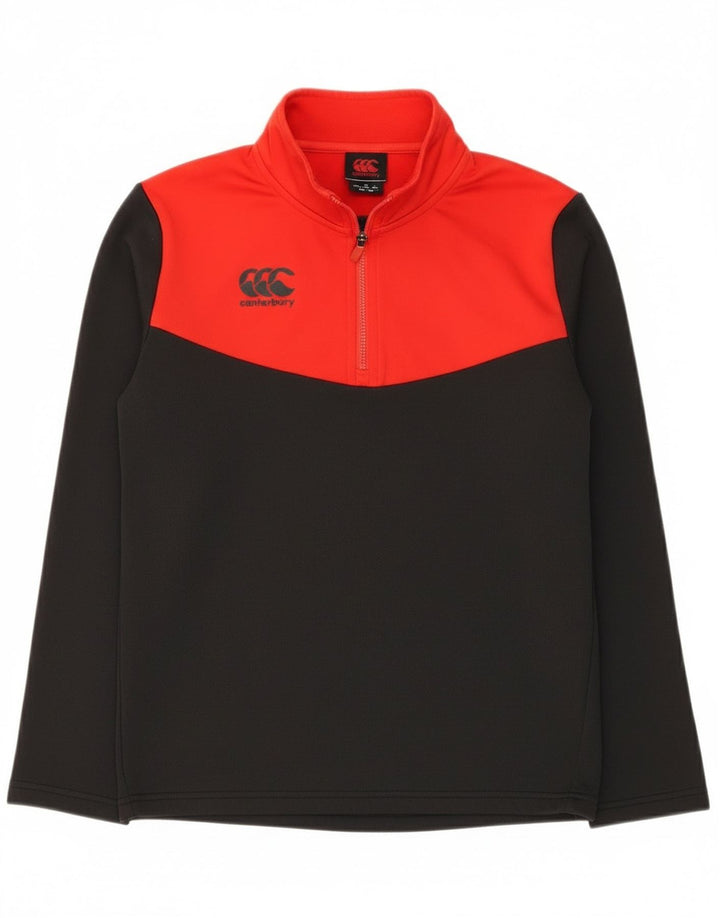 Canterbury dječački džemper s izrezom s patentnim zatvaračem 13-14 godina crne boje