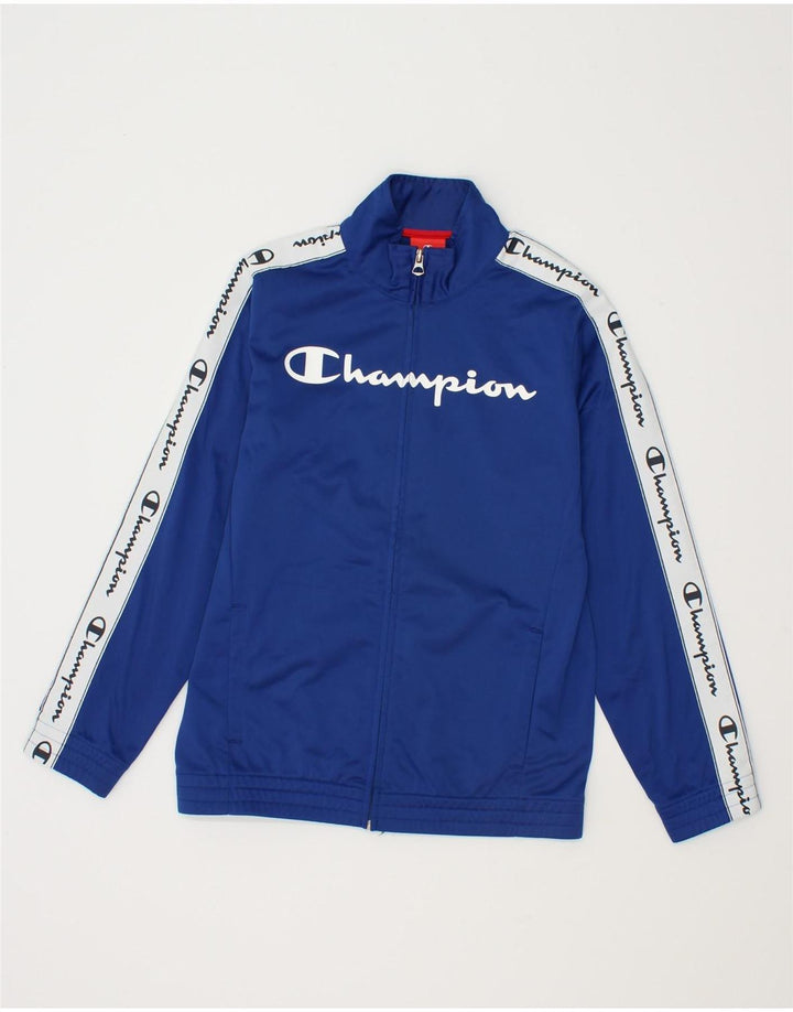 CHAMPION Boys Graphic Tracksuit Top Jacket 11-12 Years Large Blue Vintage Champion and Second-Hand Champion from Messina Hembry 