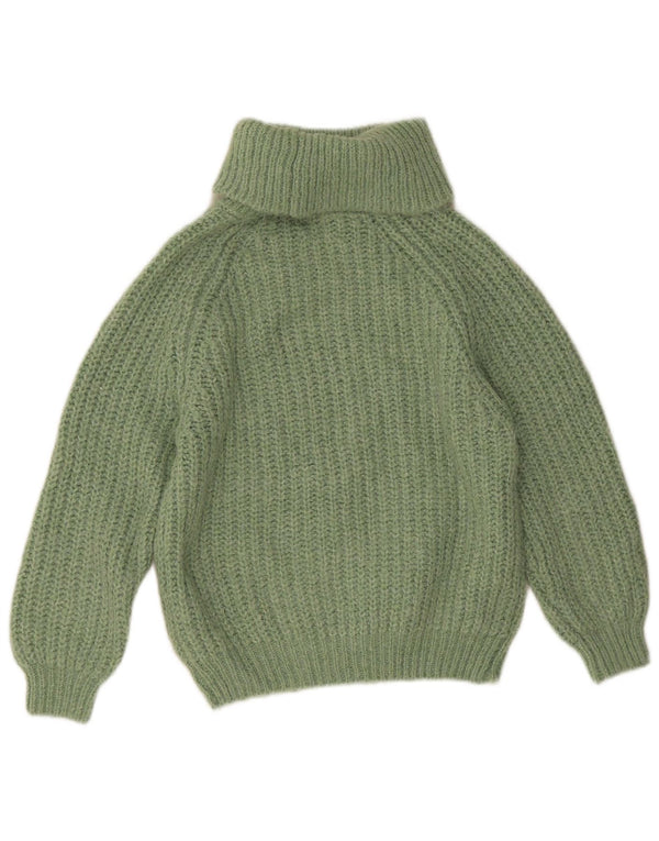 Zara pulover s rol izrezom za djevojčice 11-12 godina, zeleni poliester