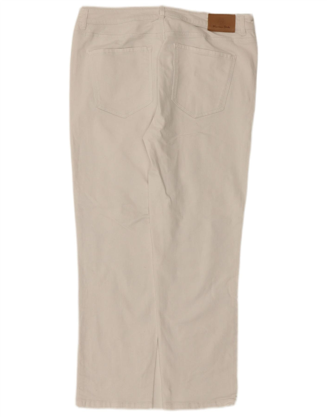 Massimo Dutti Ženske ravne traperice EU 42 Large W32 L26 Bijele