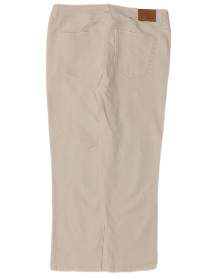 Massimo Dutti Ženske ravne traperice EU 42 Large W32 L26 Bijele