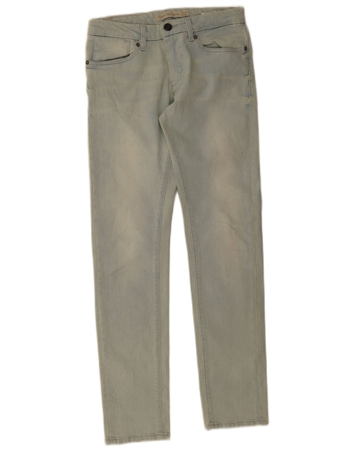 Ženske uske traperice Calvin Klein W25 L32 plavi pamuk