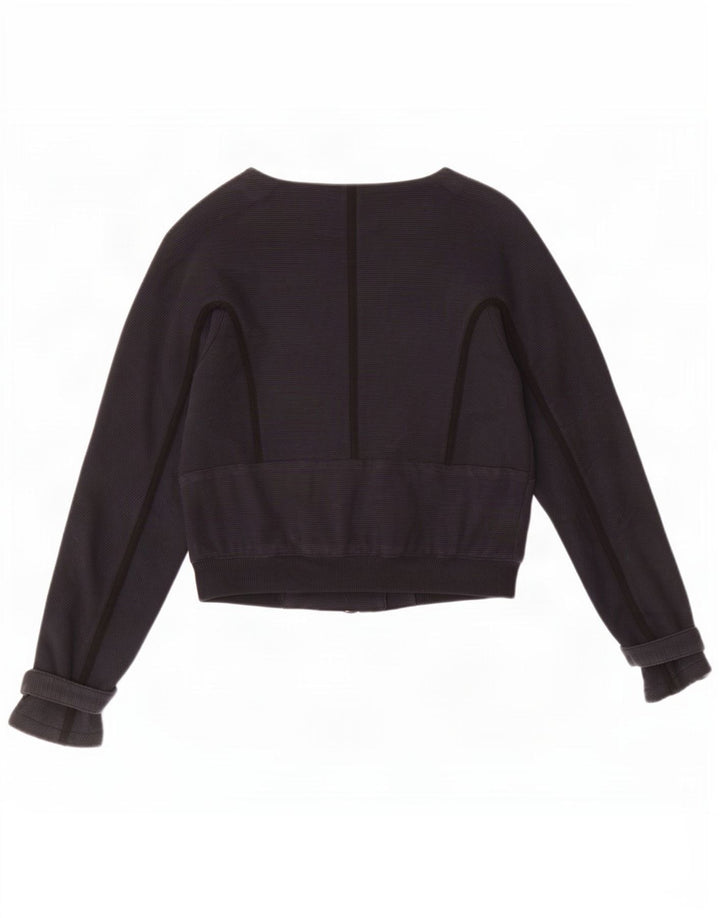 Armani Exchange ženska crna bomber jakna UK 10 Mala crna pamuk