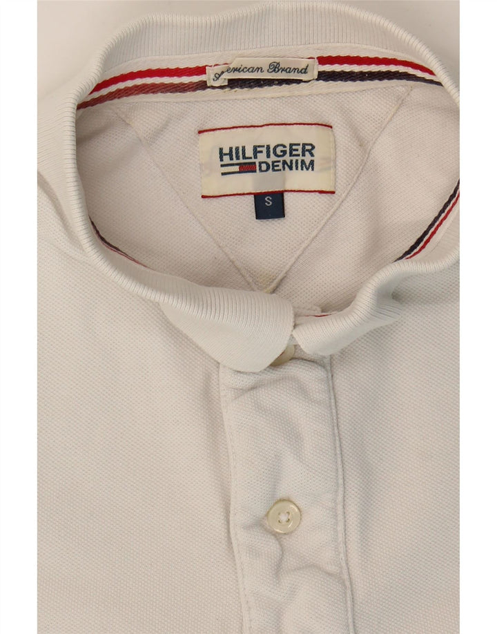 TOMMY HILFIGER Mens Polo Shirt Small White Cotton Classic Vintage Tommy Hilfiger and Second-Hand Tommy Hilfiger from Messina Hembry 