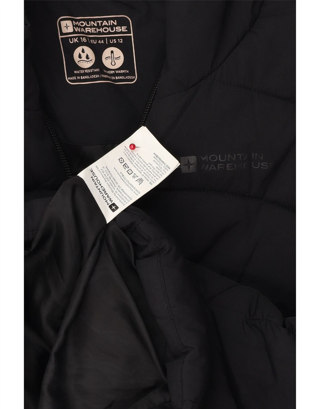 Mountain Warehouse Ženska podstavljena jakna UK 16 Veliki crni poliester