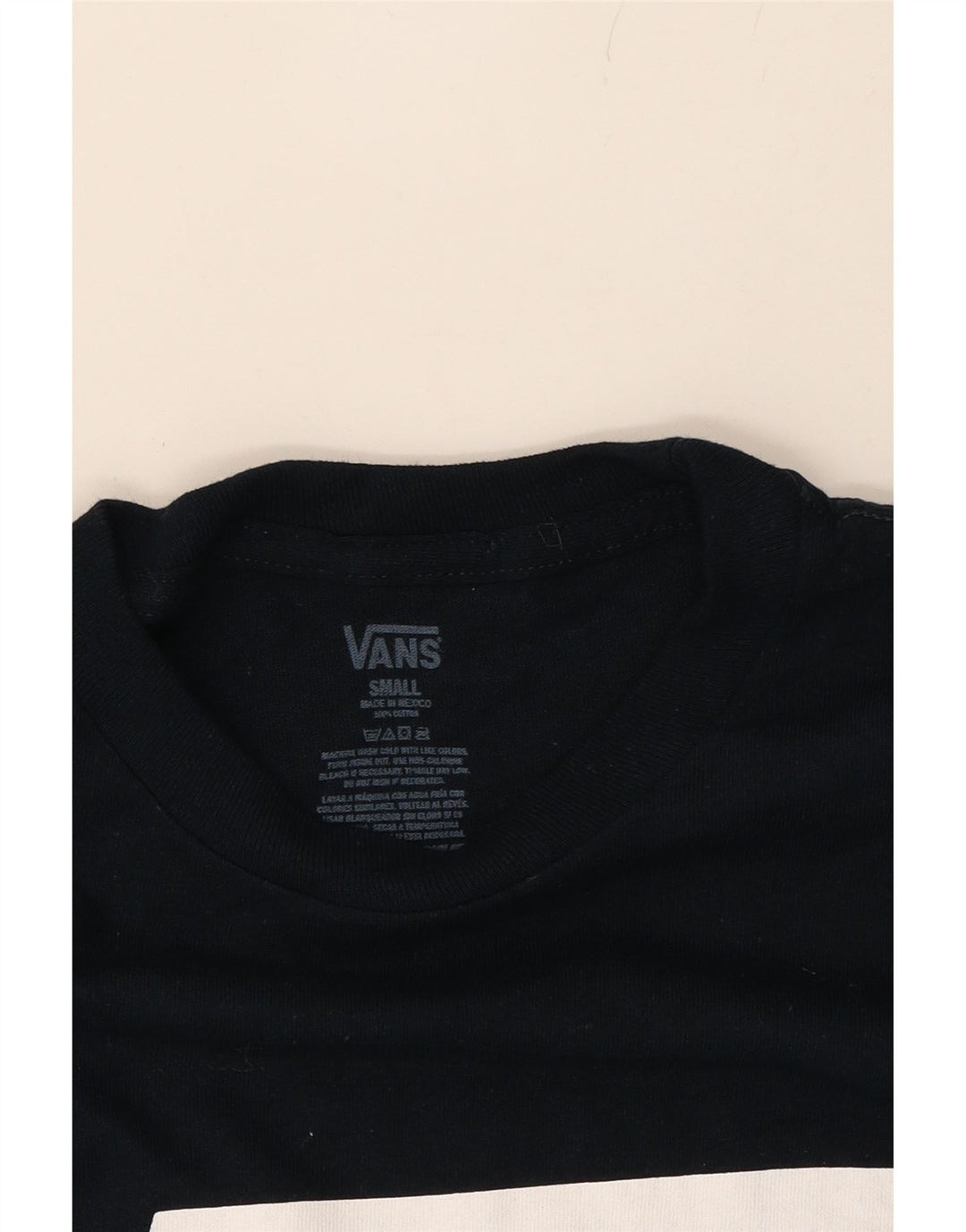 VANS Mens Graphic T-Shirt Top Small Navy Blue Cotton Vintage Vans and Second-Hand Vans from Messina Hembry 
