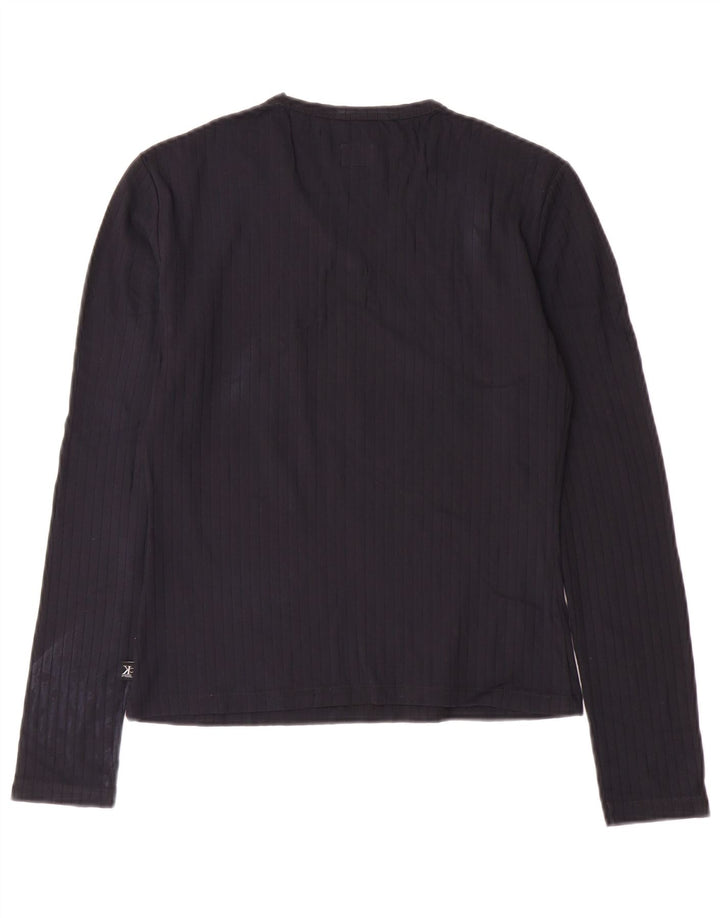 CALVIN KLEIN JEANS Ženska majica dugih rukava UK 12 Medium tamnoplavi poliamid