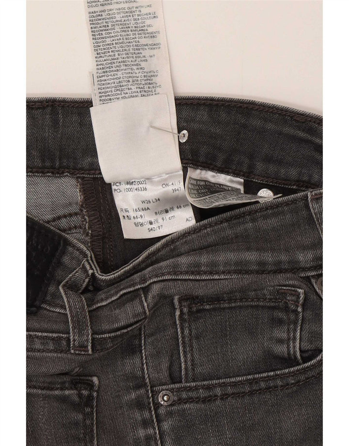 Levi's ženske uske traperice W26 L34 sivi pamuk
