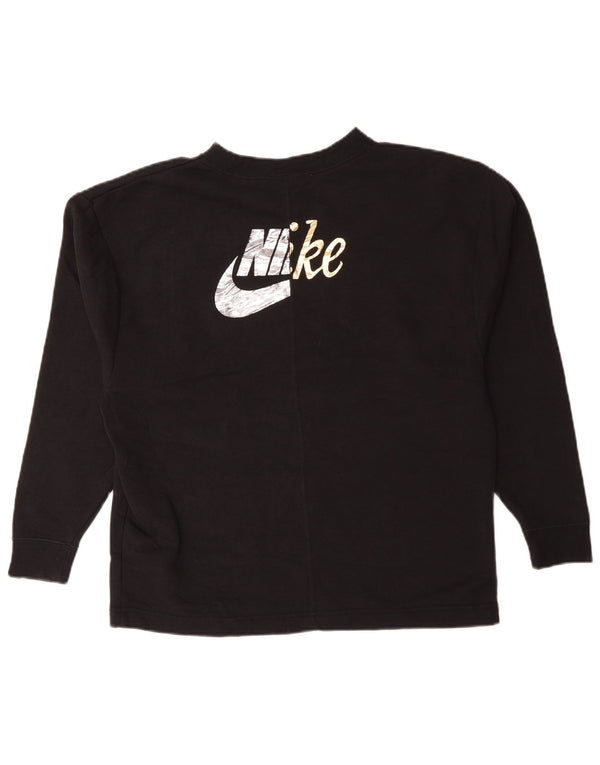 Nike Ženska majica s grafičkim motivima UK 10 Mali crni pamuk