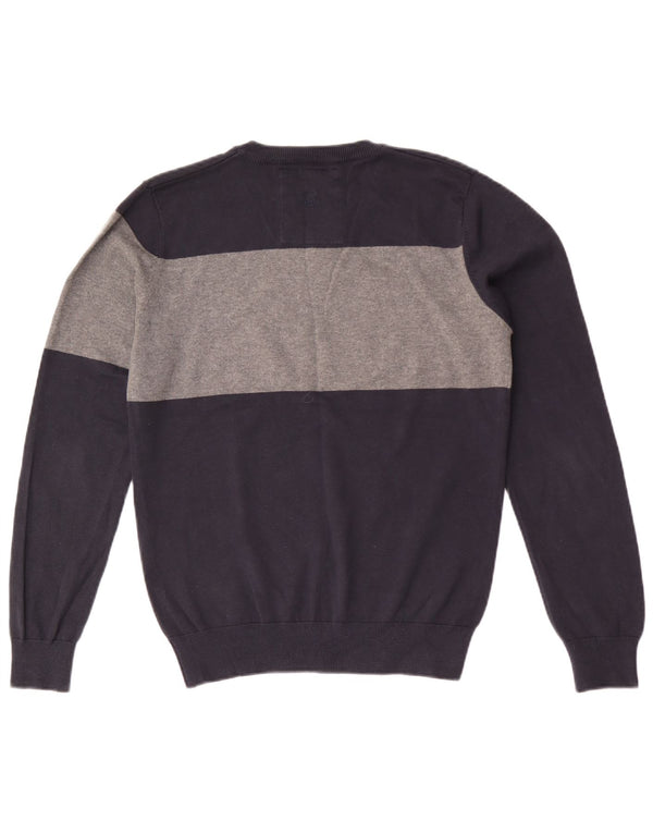 Jack & Jones, muški džemper s V-izrezom srednje tamnoplave boje, pamuk
