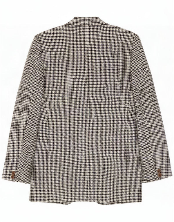 Prandina Mens 2 Button Blazer Jacket UK 40 Large Gray Houndstooth