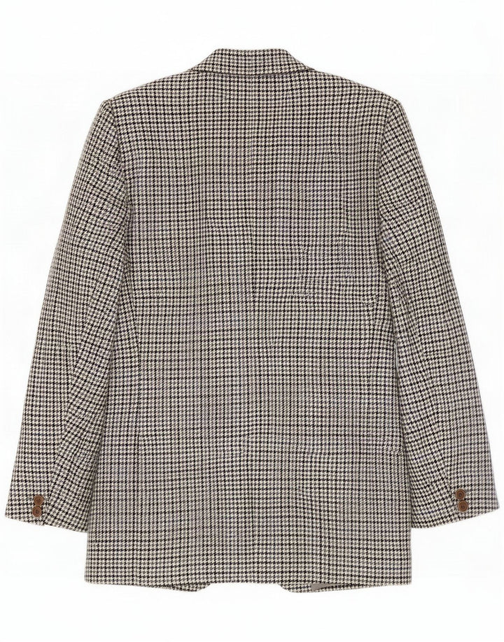 Prandina Mens 2 Button Blazer Jacket UK 40 Large Gray Houndstooth