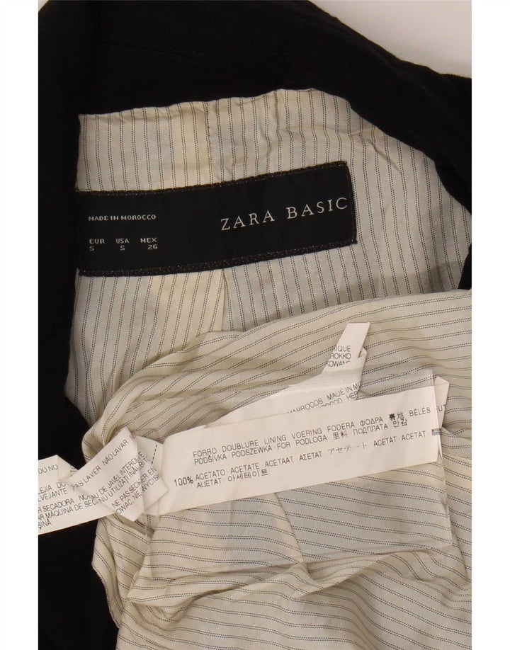 Zara ženski sako sa 1 gumbom UK 8 mali crni acetat