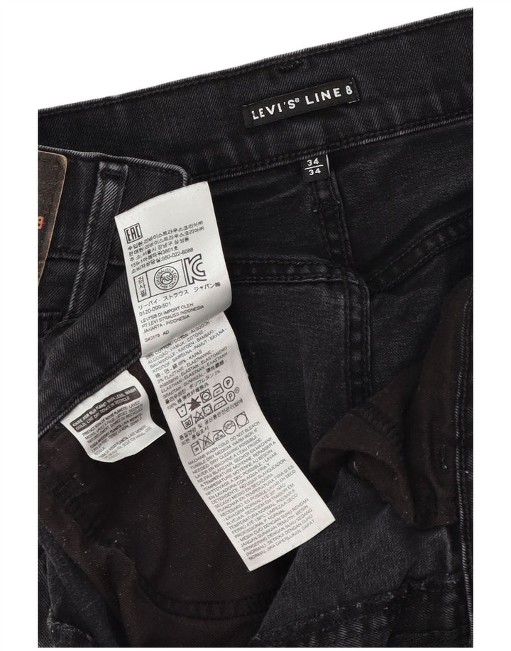 Levi's muške uske traperice W34 L31 crni pamuk